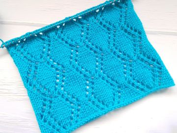Lace Diamond Stitch Knitting Pattern